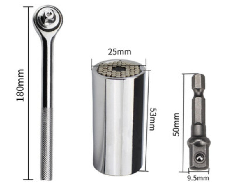 Versatile Adjustable Socket Wrench Set 7-19mm
