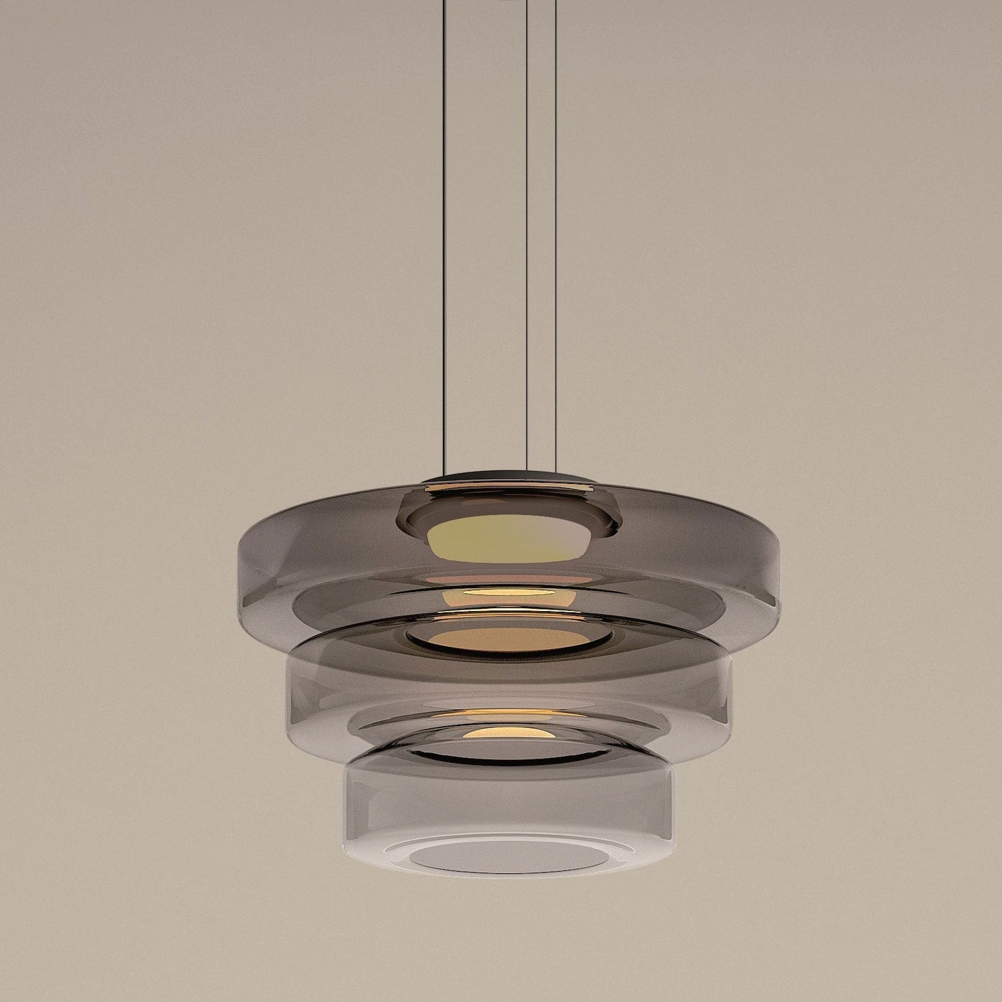 Elegant Hanging Glass Lamp in Contemporary Style