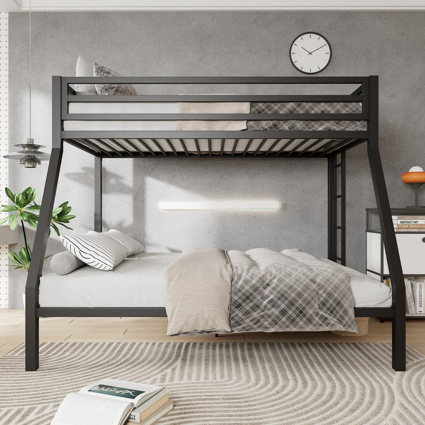 Space Saving Metal Bunk Bed With Detachable Ladder - Luxicro