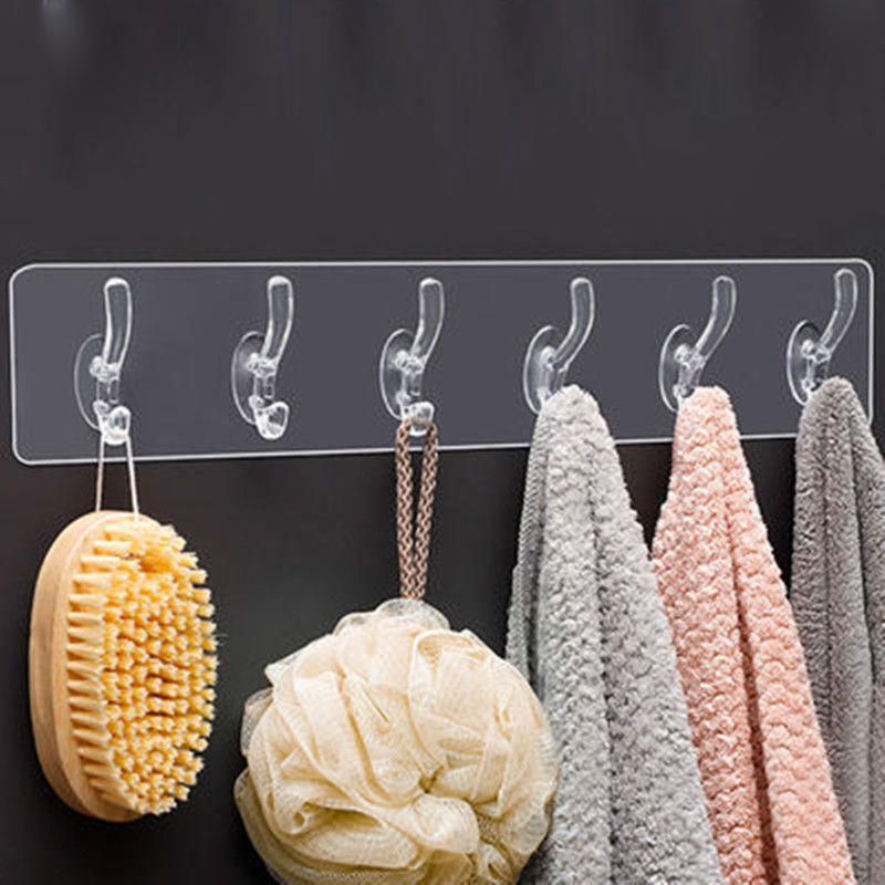 Space Saving 6 Hook Over Door Storage Rack - Luxicro