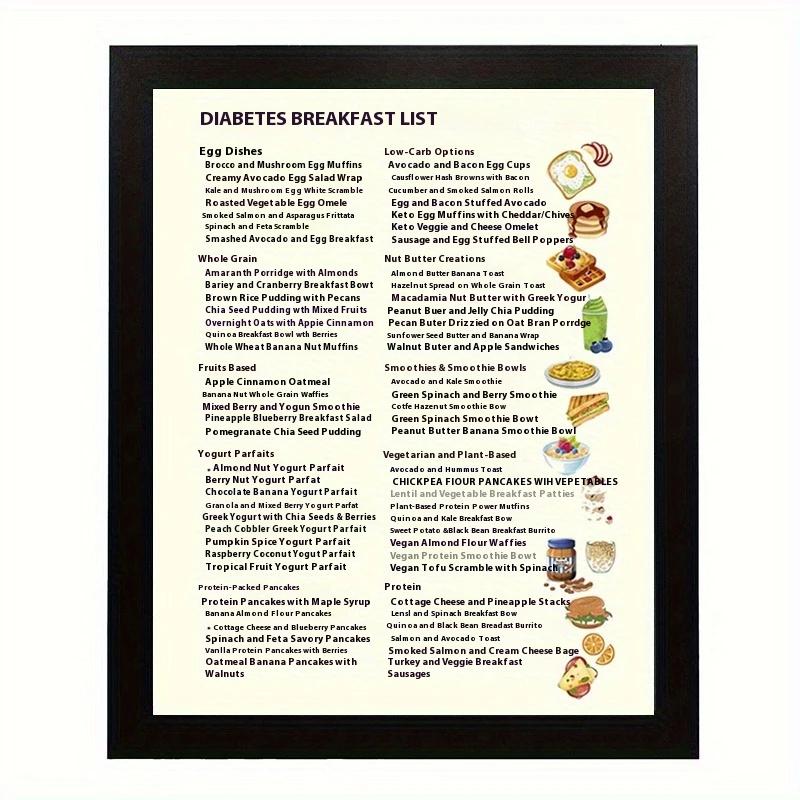 Easy Diabetes Meal Plan Tracking Charts