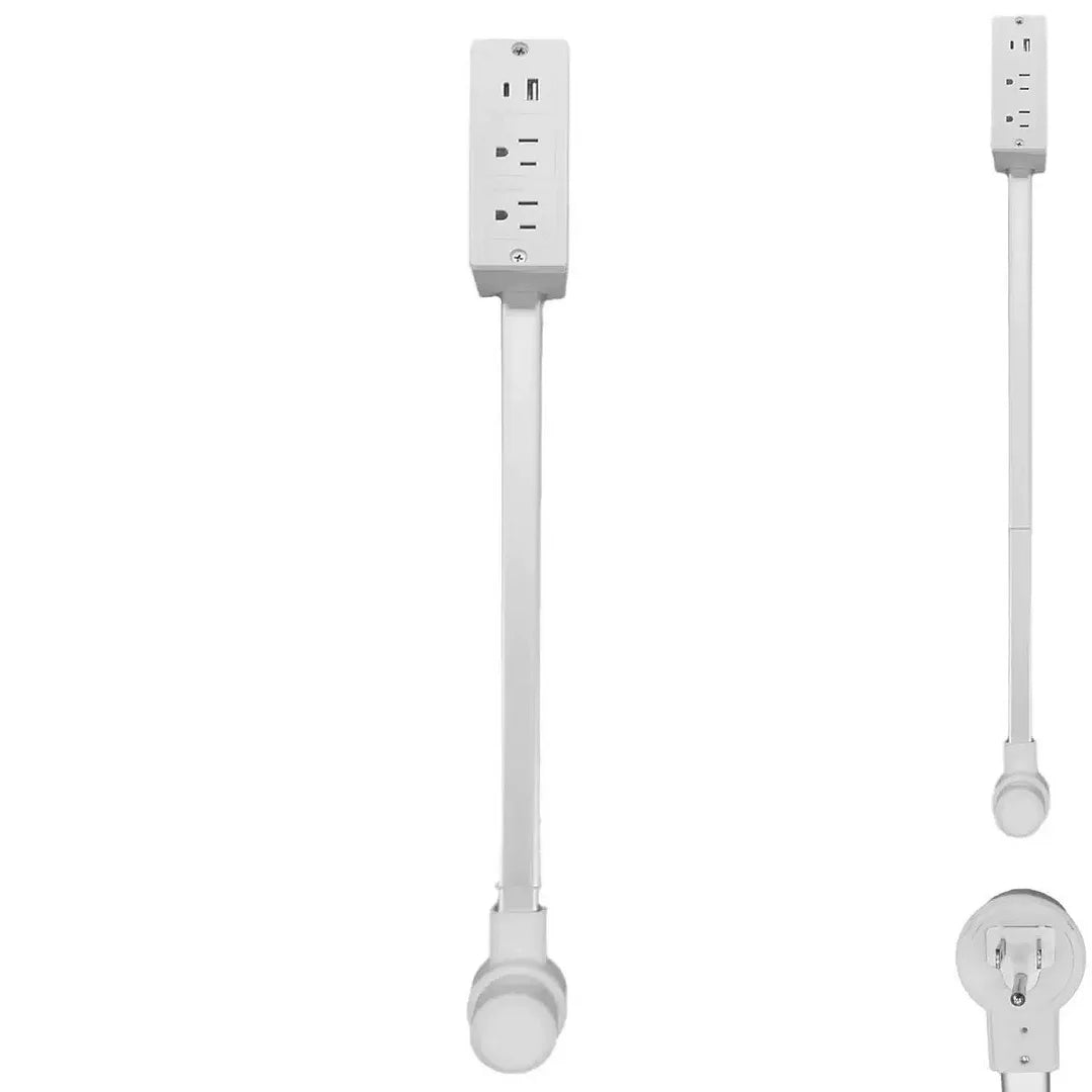 Compact USB Power Strip with Rotating Plug Outlet