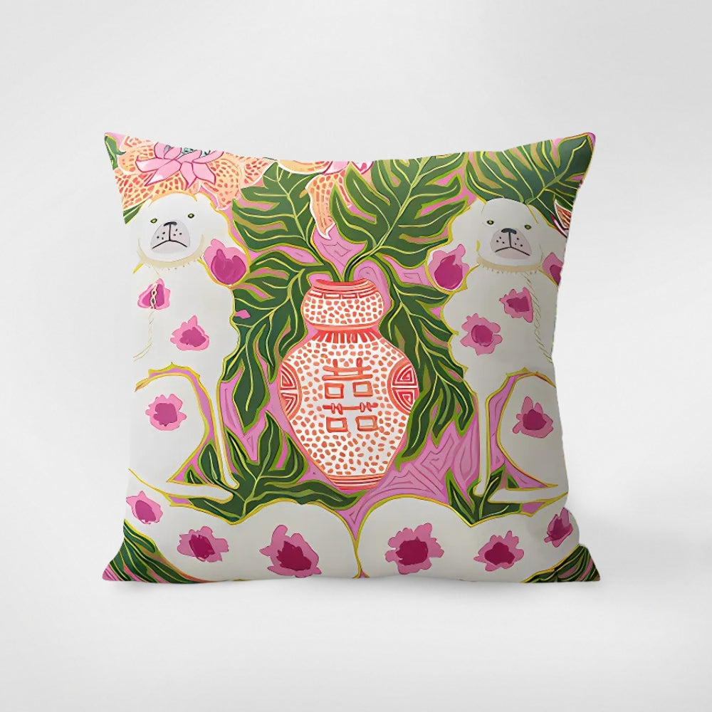 Colorful Animal Print Throw Pillow Cover