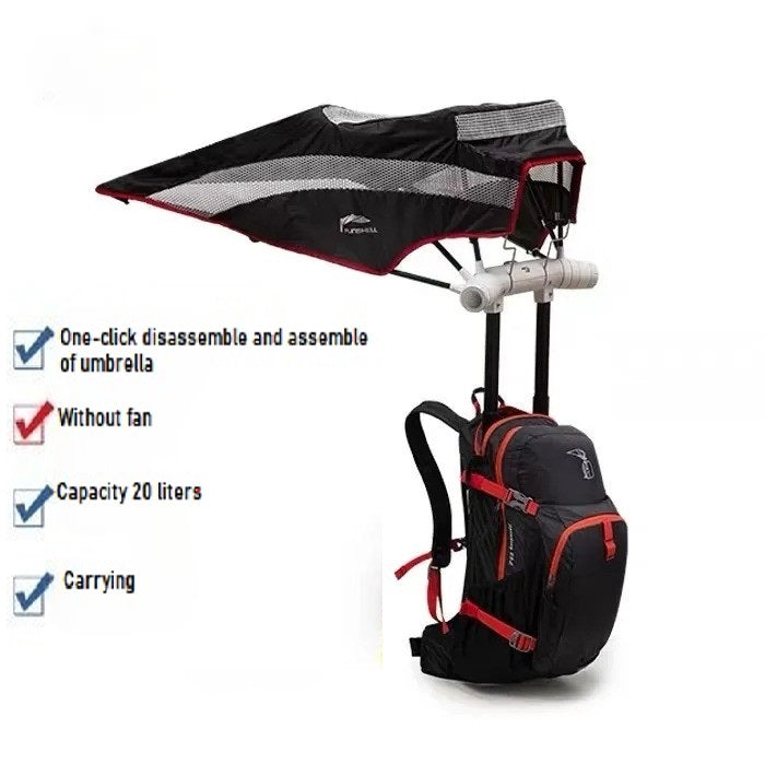Durable Hiking Rucksack with Integrated Canopy