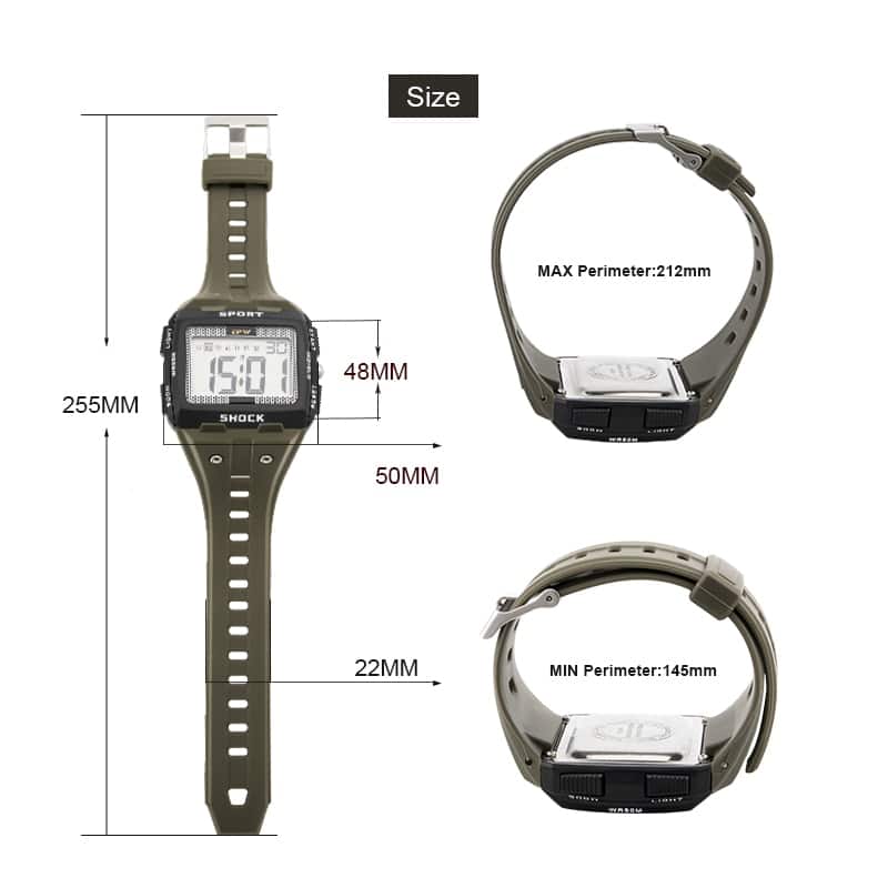 Big Display Waterproof Sports Watch