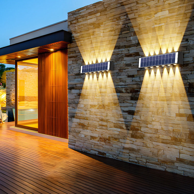 Outdoor Solar LED Wall Light Waterproof Rectangular Lamp