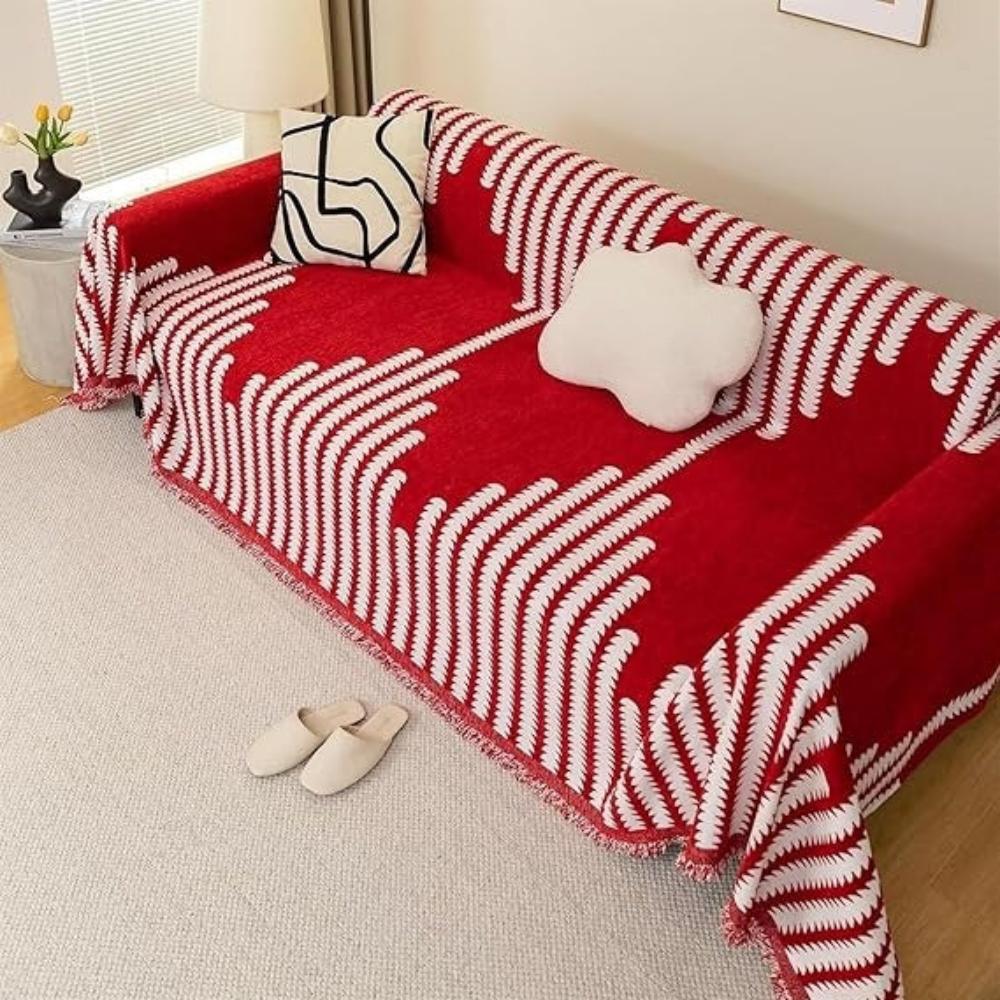 Stylish Black White Fern Couch Cover