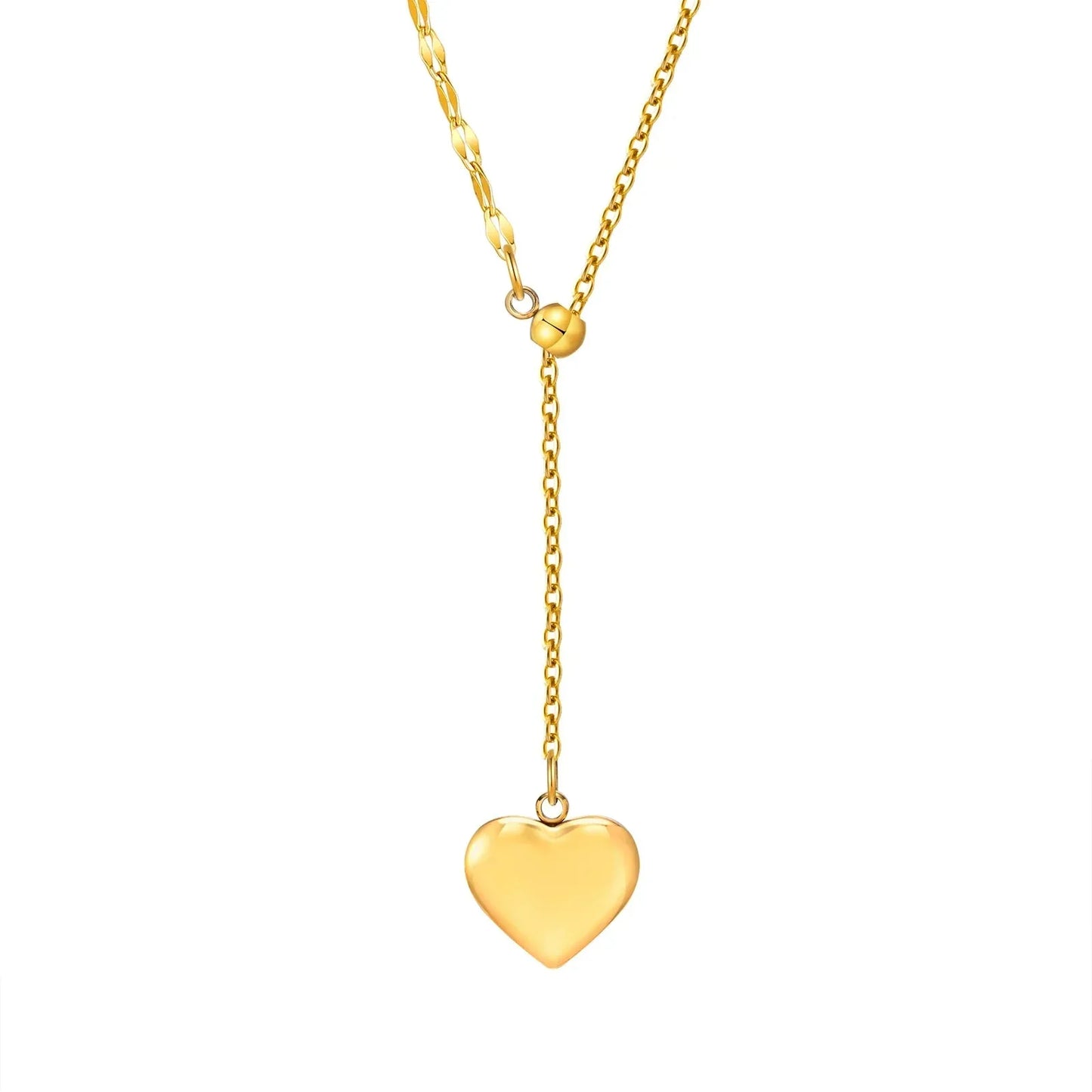 Dainty 14k Gold Heart Pendant Necklace