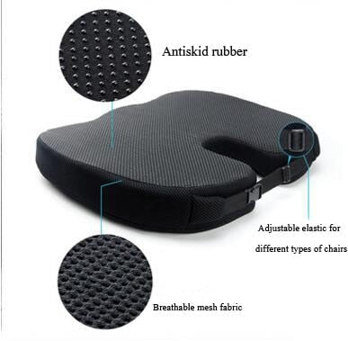 Ergonomic Back Support Memory Foam Chair Cushion