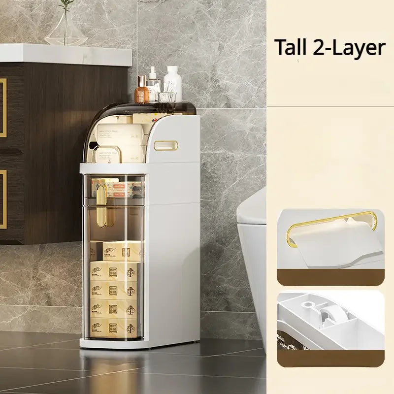 Portable Bathroom Shelf Trolley
