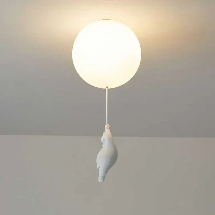Cute Kids Cloud Lamp with Bear Design