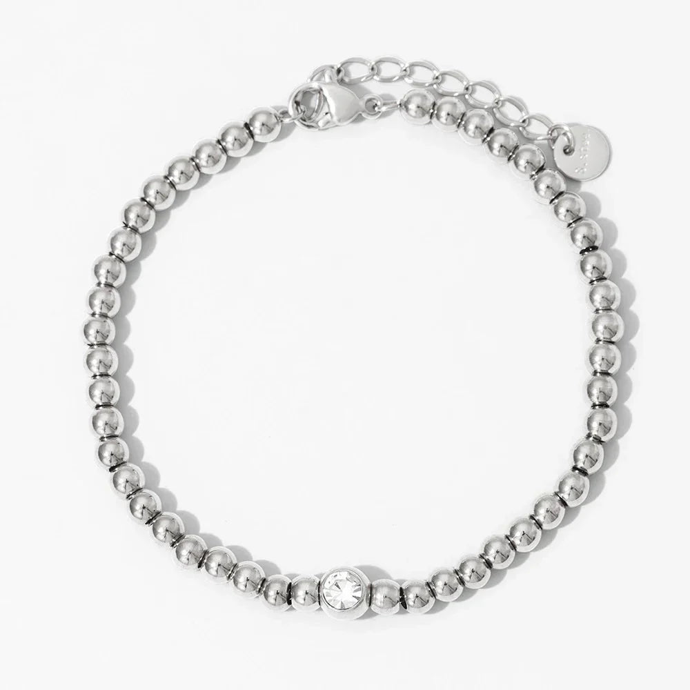 Sparkling Diamond Beaded Jewelry Set
