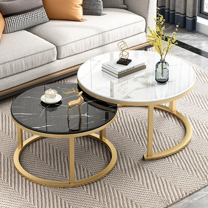 Modern Wooden Circular Coffee Table - Luxicro
