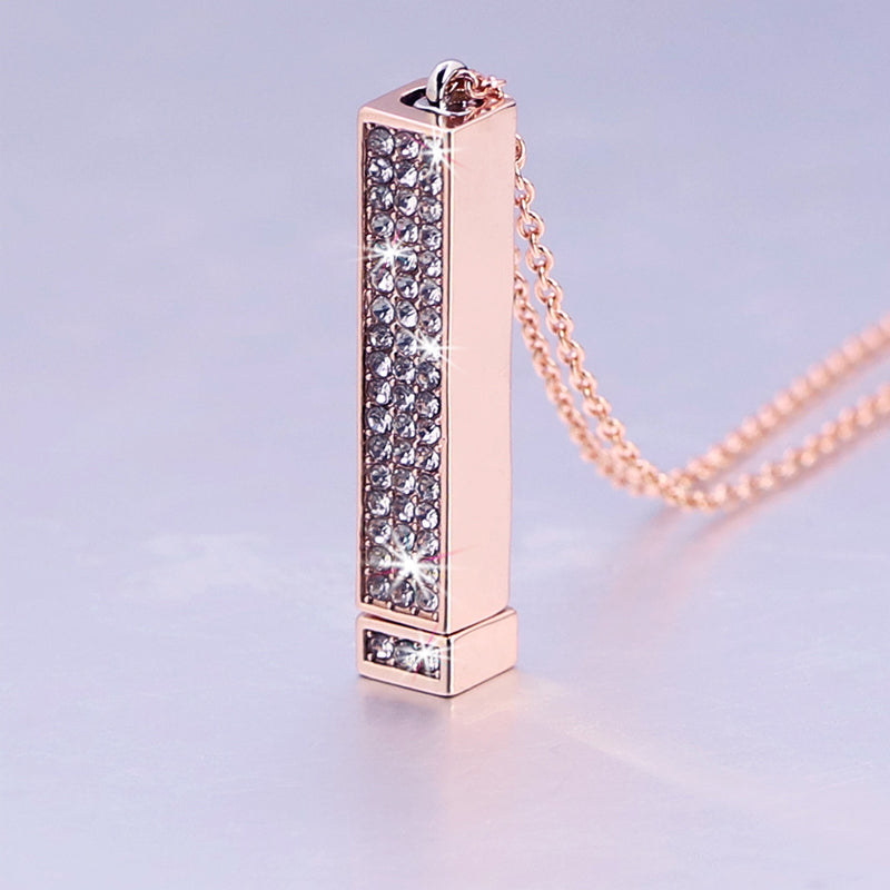 Inspirational Quote Silver Bar Necklace - Luxicro