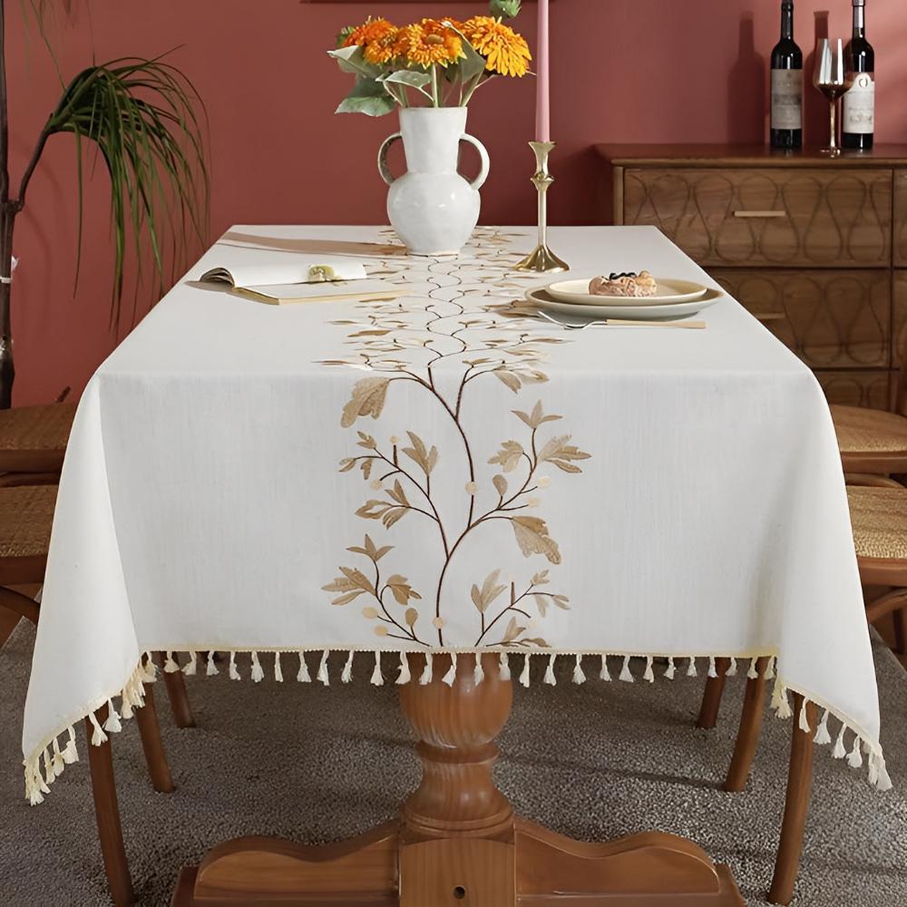 Decorative Blossom Fringe Table Cover - Luxicro