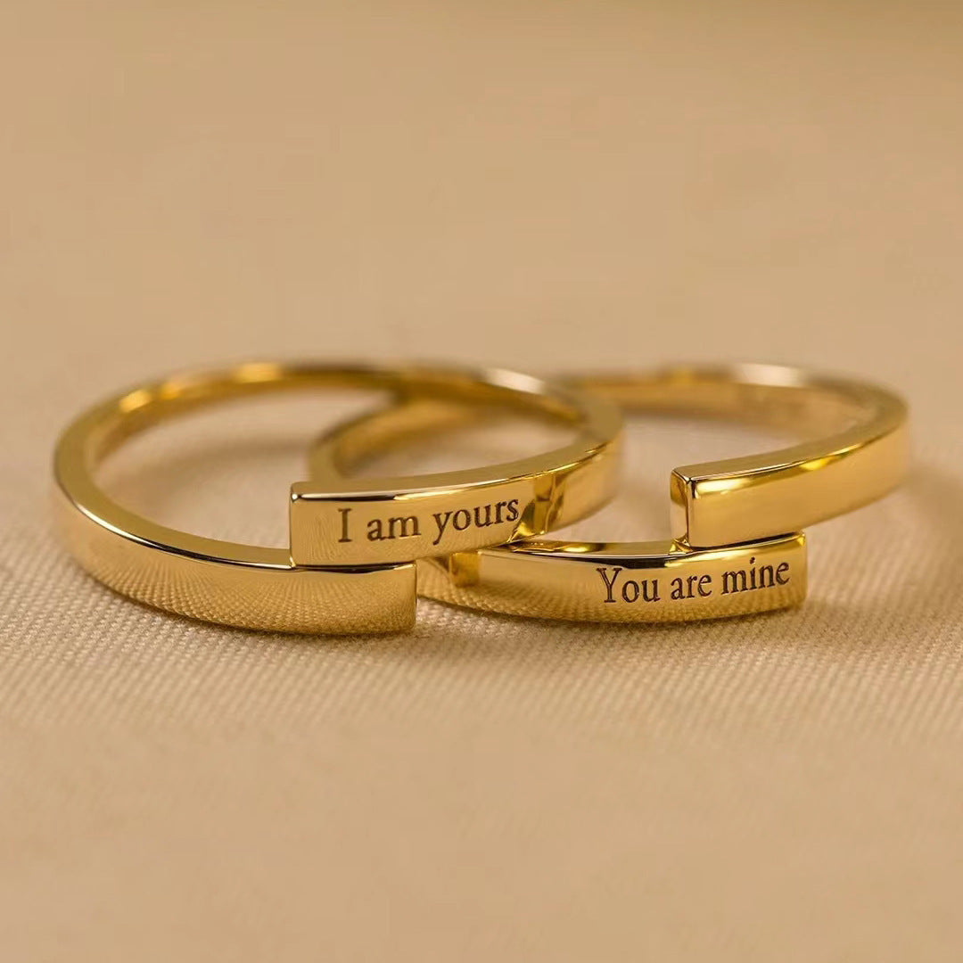 Custom Engraved Matching Couple Ring Set - Luxicro
