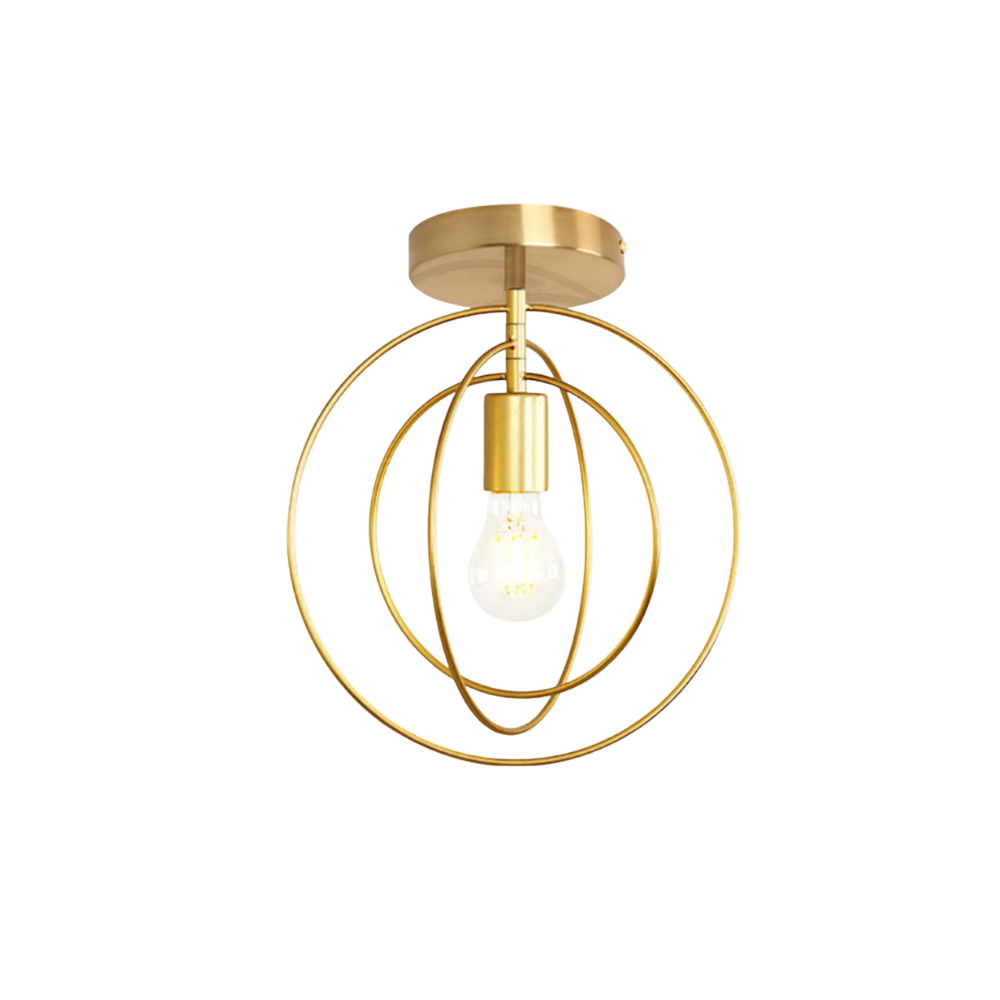 Elegant Round Gold Ceiling Lamp Fixture