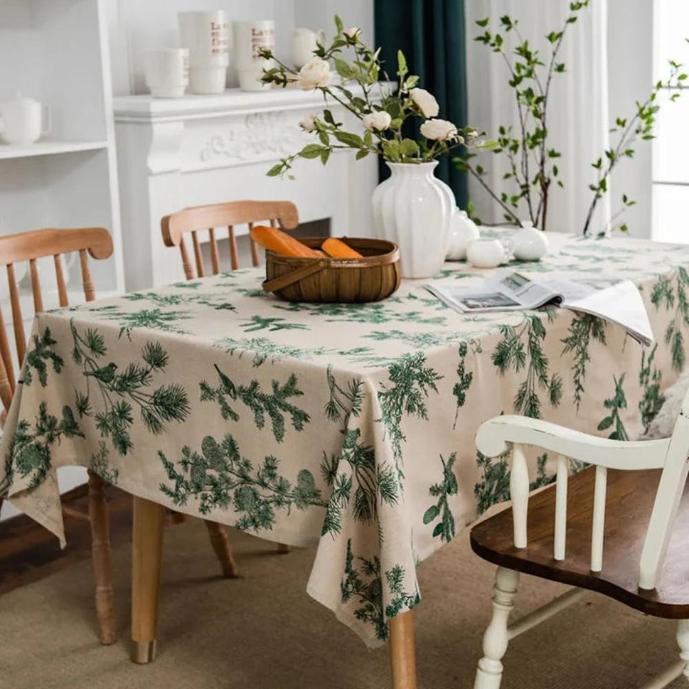 Natural Fiber Tablecloth Cotton Dining Cover - Luxicro