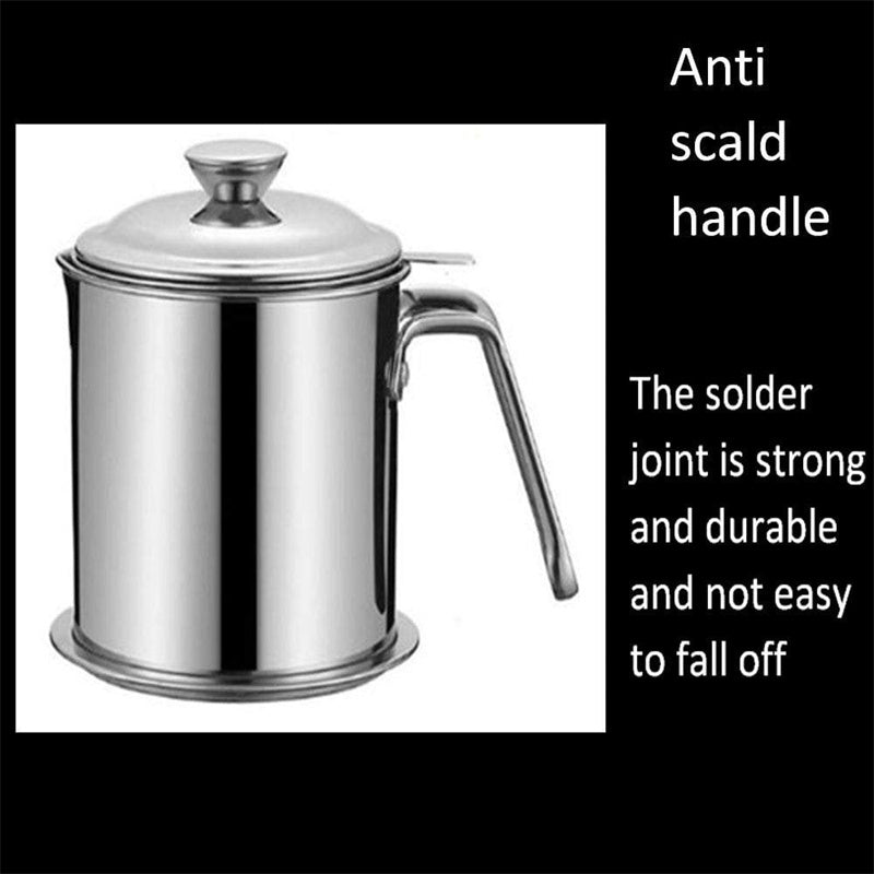 Heavy Duty Stainless Steel Oil Strainer Pot