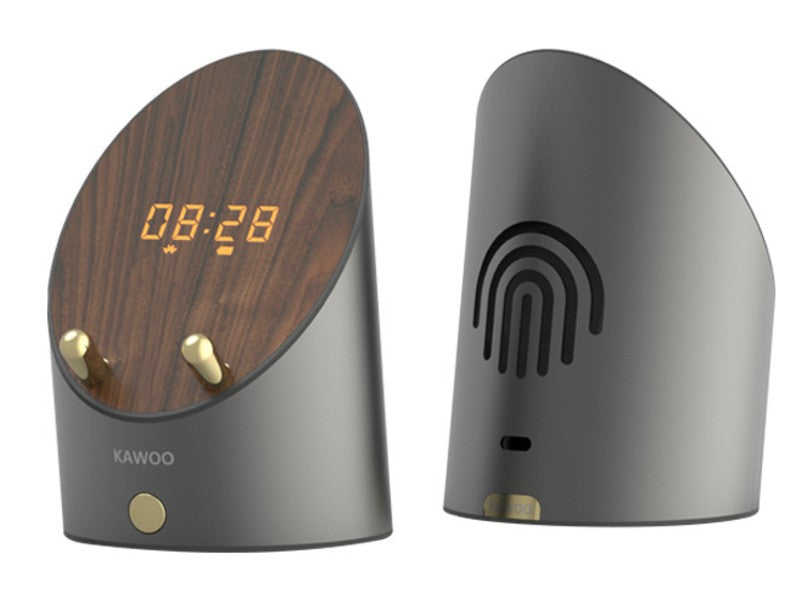 Compact Bluetooth Desktop Speaker with Clock and Phone Stand