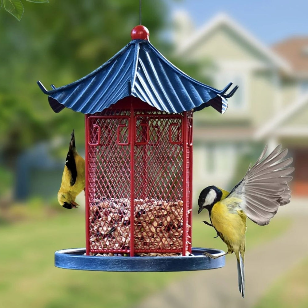 Rustic Steel Squirrel Resistant Bird Feeder Kit - Luxicro