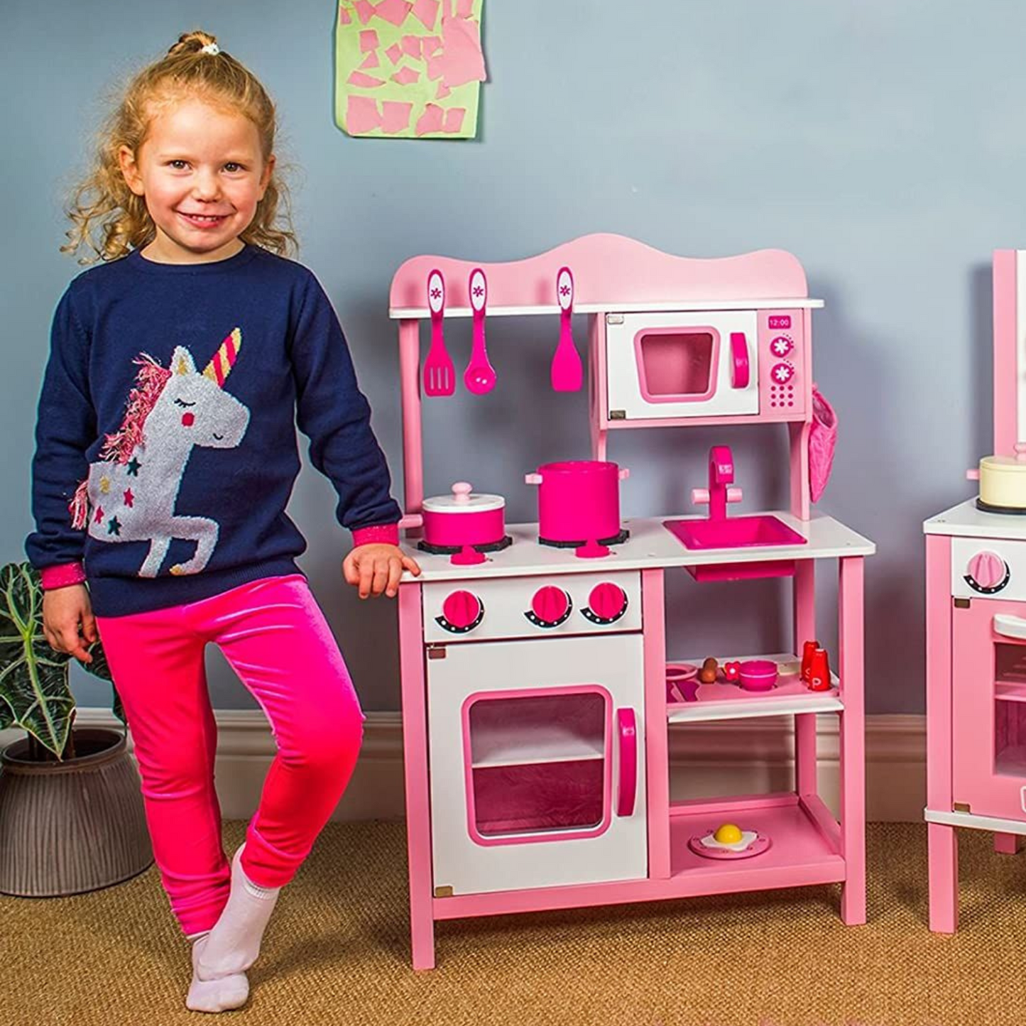 Deluxe Childrens Play Kitchen Cooking Playset - Luxicro
