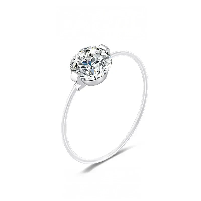 Elegant 1-2 Carat Moissanite Engagement Ring - Luxicro