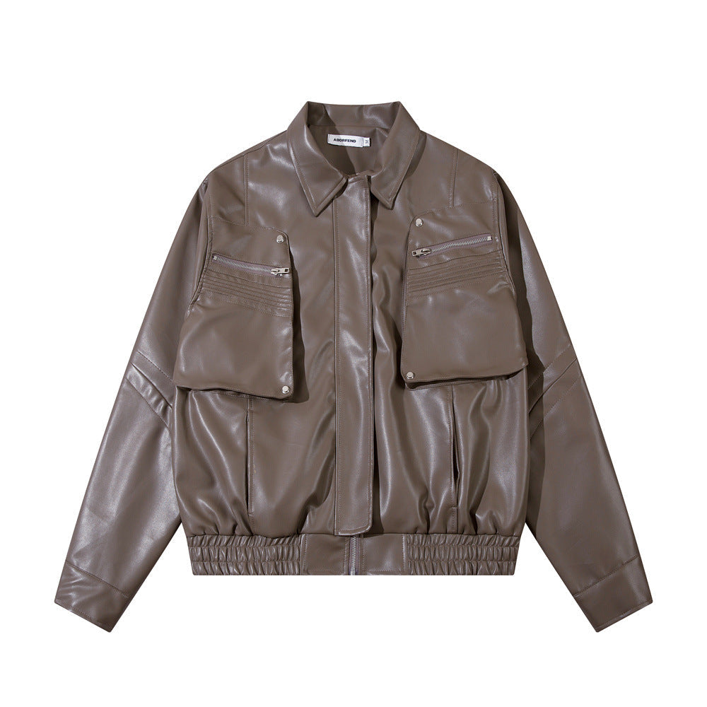 Tough Mens Biker Leather Jacket