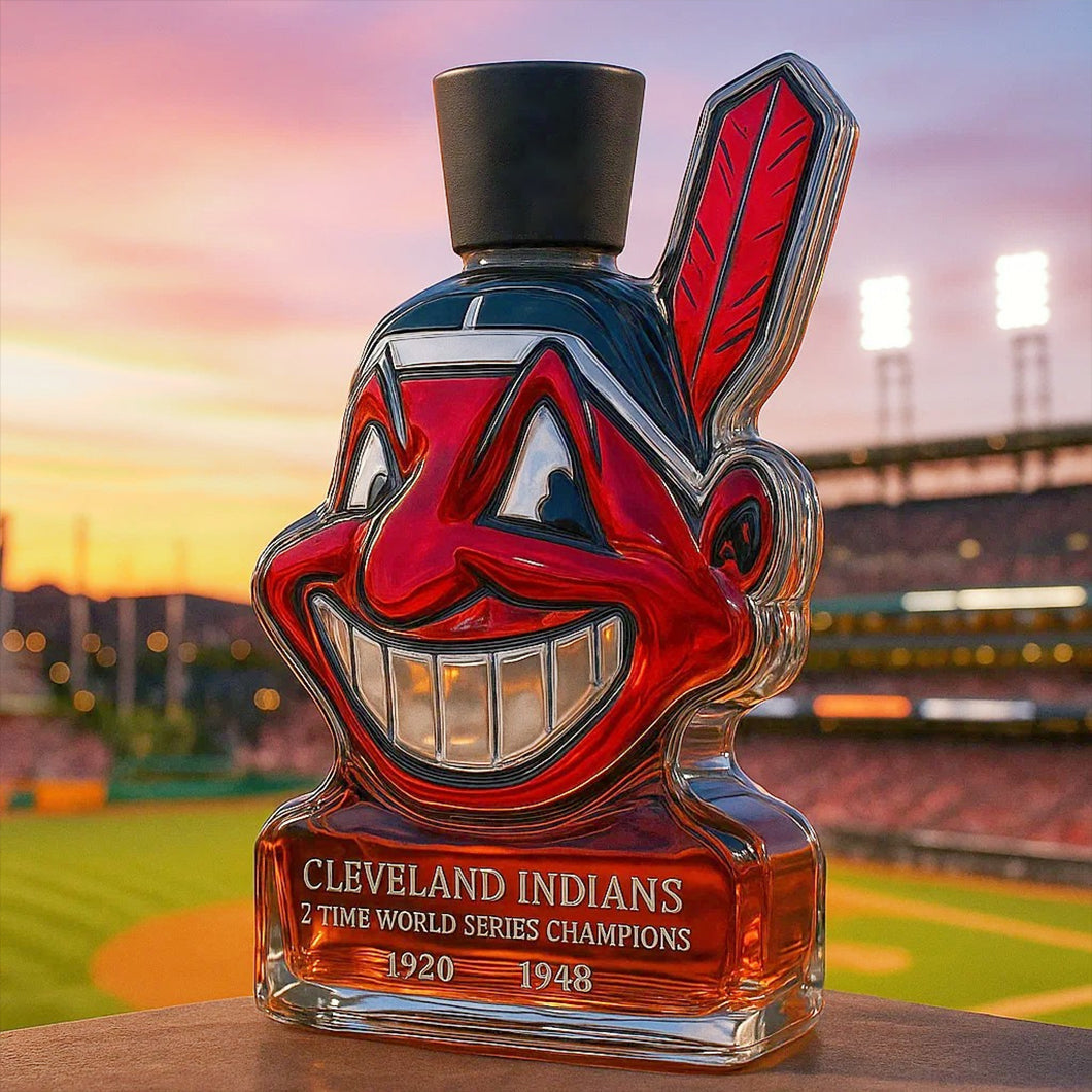 Authentic Indians Team Spirit Whiskey Decanter