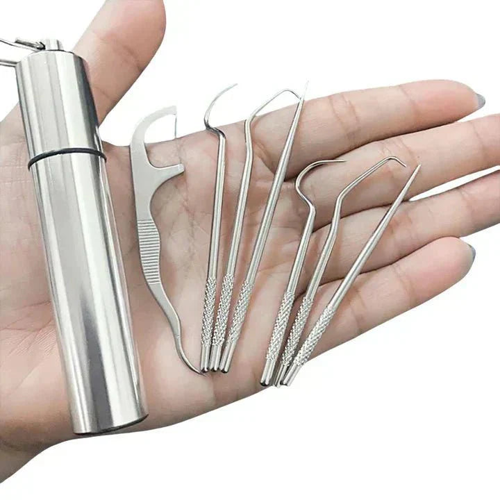 Natural Oral Care Set with Reusable Tools - Luxicro