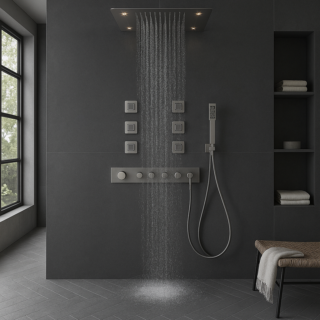 Premium 3-Spray Rain Shower Head Set - Luxicro