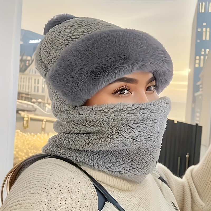 Warm Cozy Hat and Scarf Set