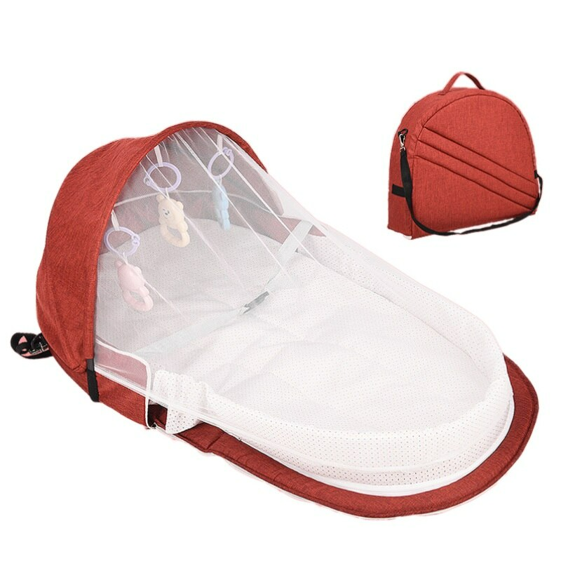 Portable Infant Travel Cot with Mesh