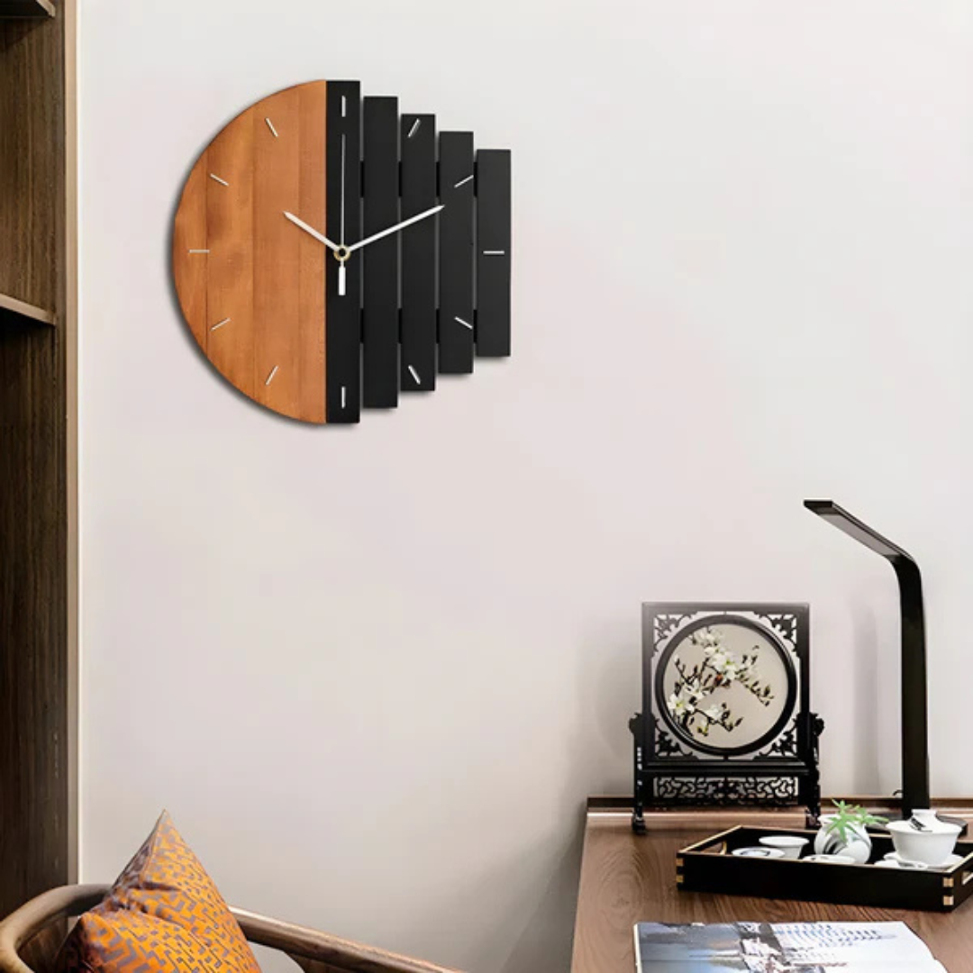 Large Wooden Farmhouse Wall Clock For Home