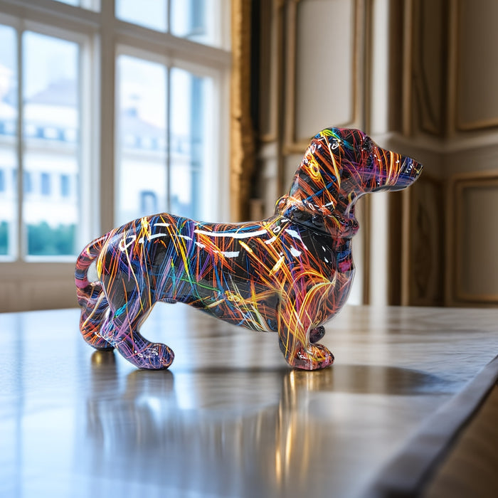 Cute Dachshund Dog Statue Home Decoration