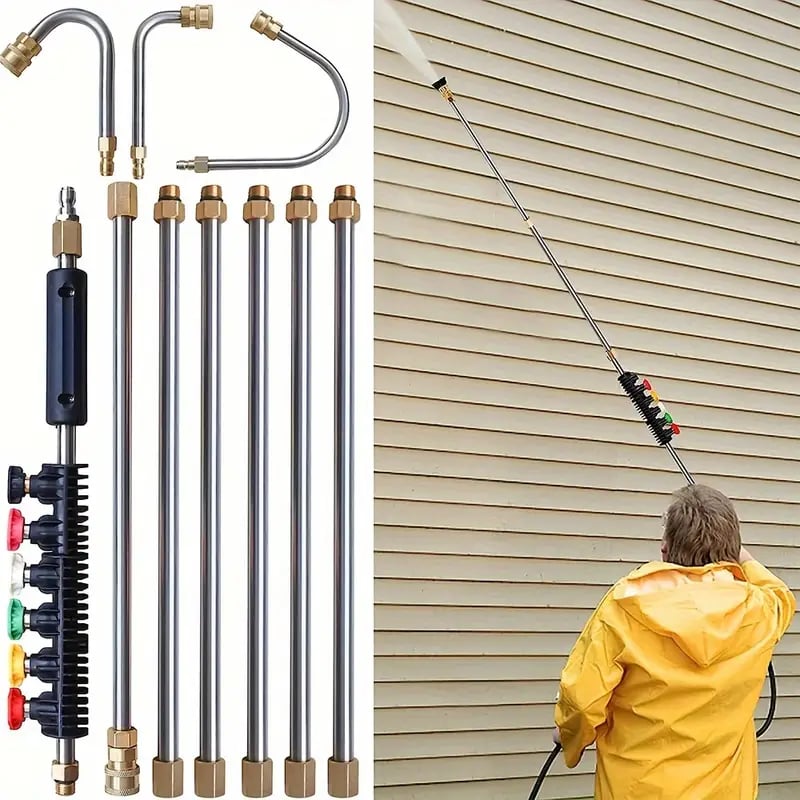Heavy Duty 4000PSI Extendable Pressure Washer Cleaning Kit - Luxicro