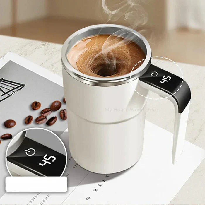 Automatic Travel Coffee Mug with Electric Stirrer