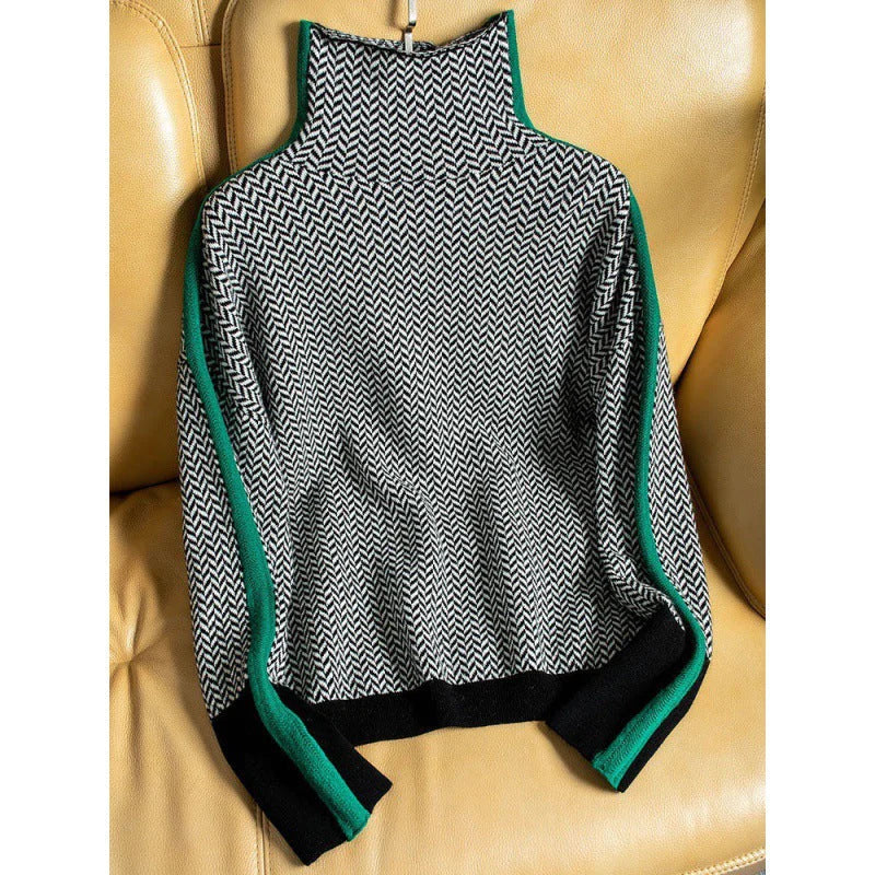 Cozy Chevron Knit Women's Sweater