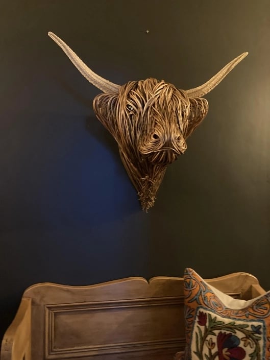 Farmhouse Cow Metal Wall Art