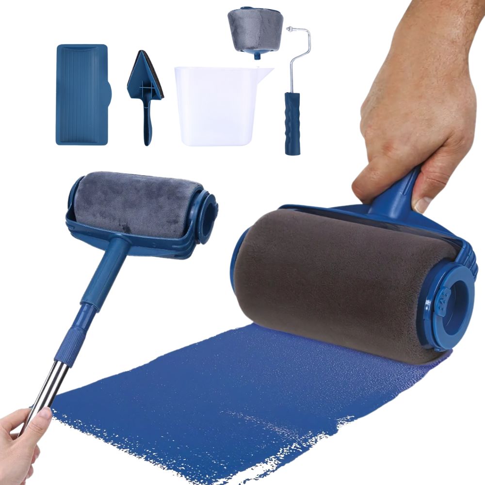 Multi Tool Paint Roller Brush Kit with Extendable Handle - Luxicro
