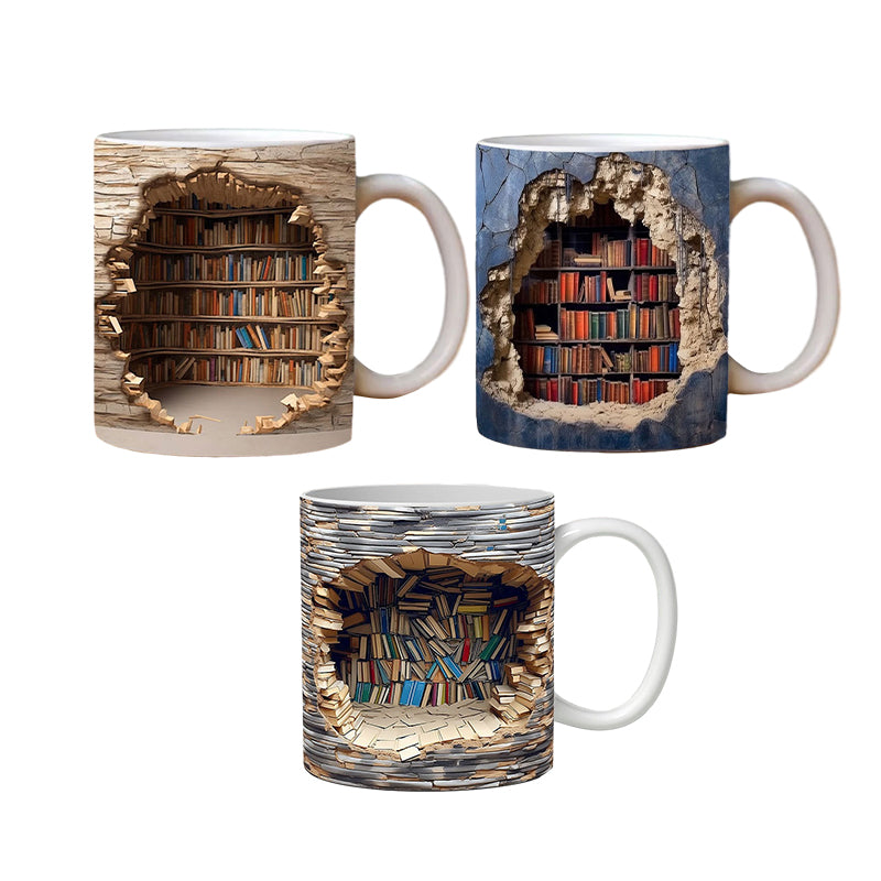 Vibrant Library Style Coffee Mug