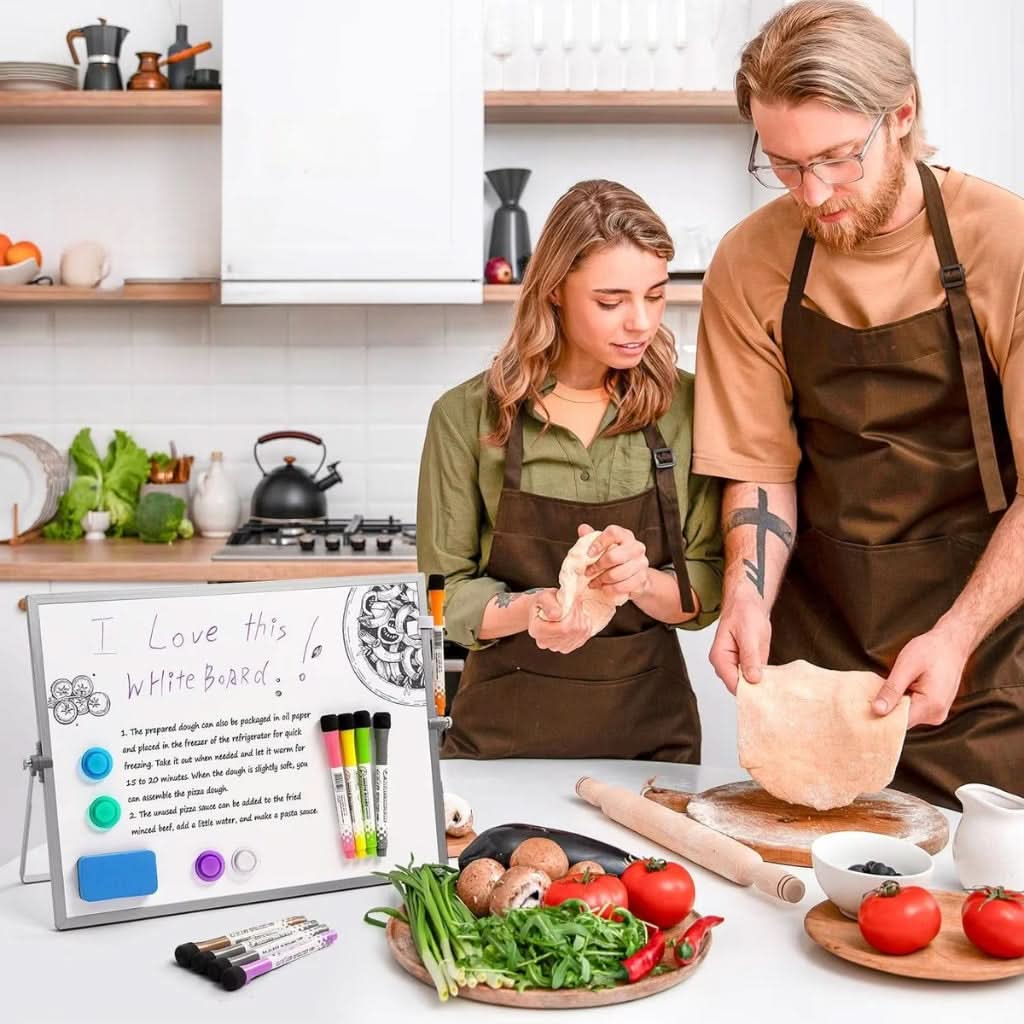Compact Mobile Whiteboard with Easel and Tools