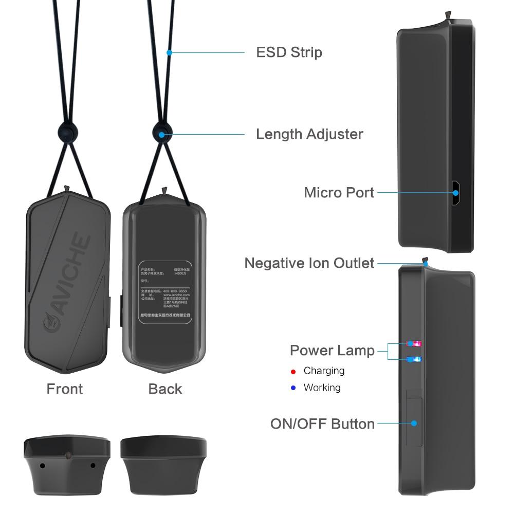 Compact Wearable Air Cleaner Necklace
