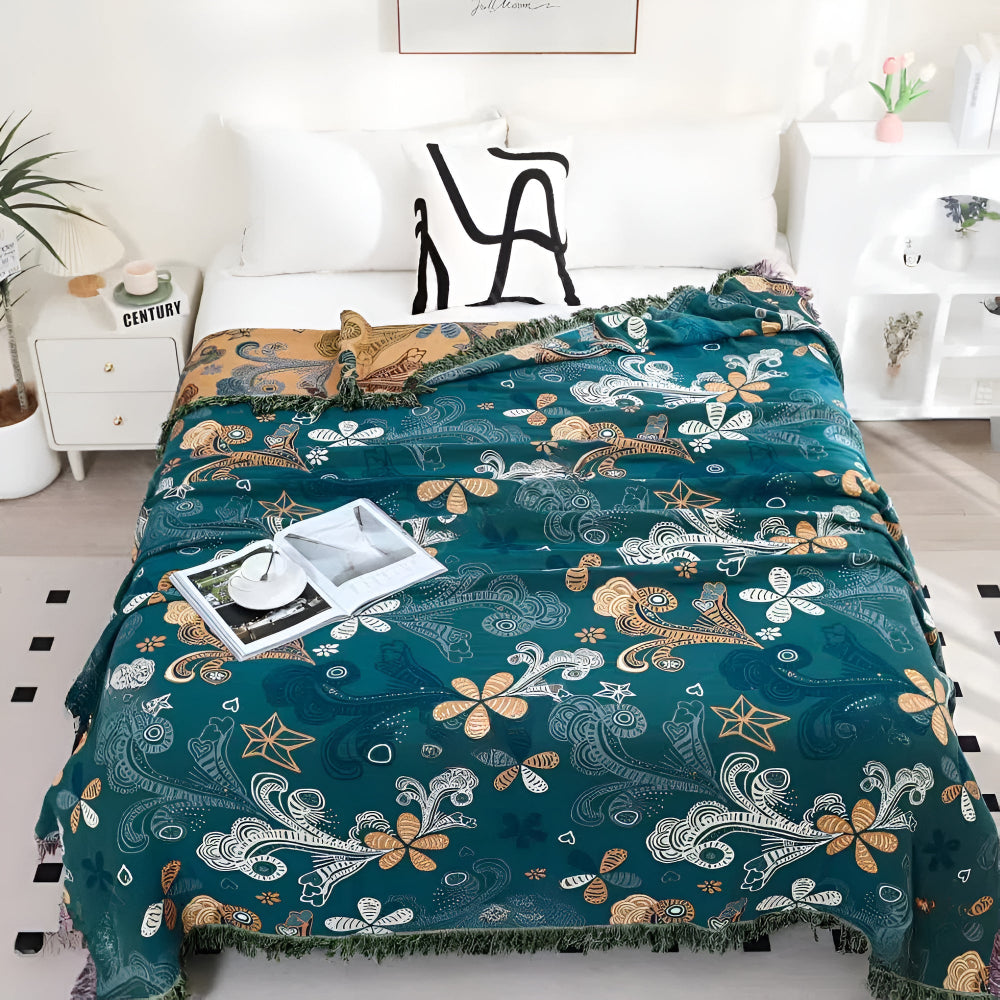 Colorful Garden Throw Blanket - Luxicro