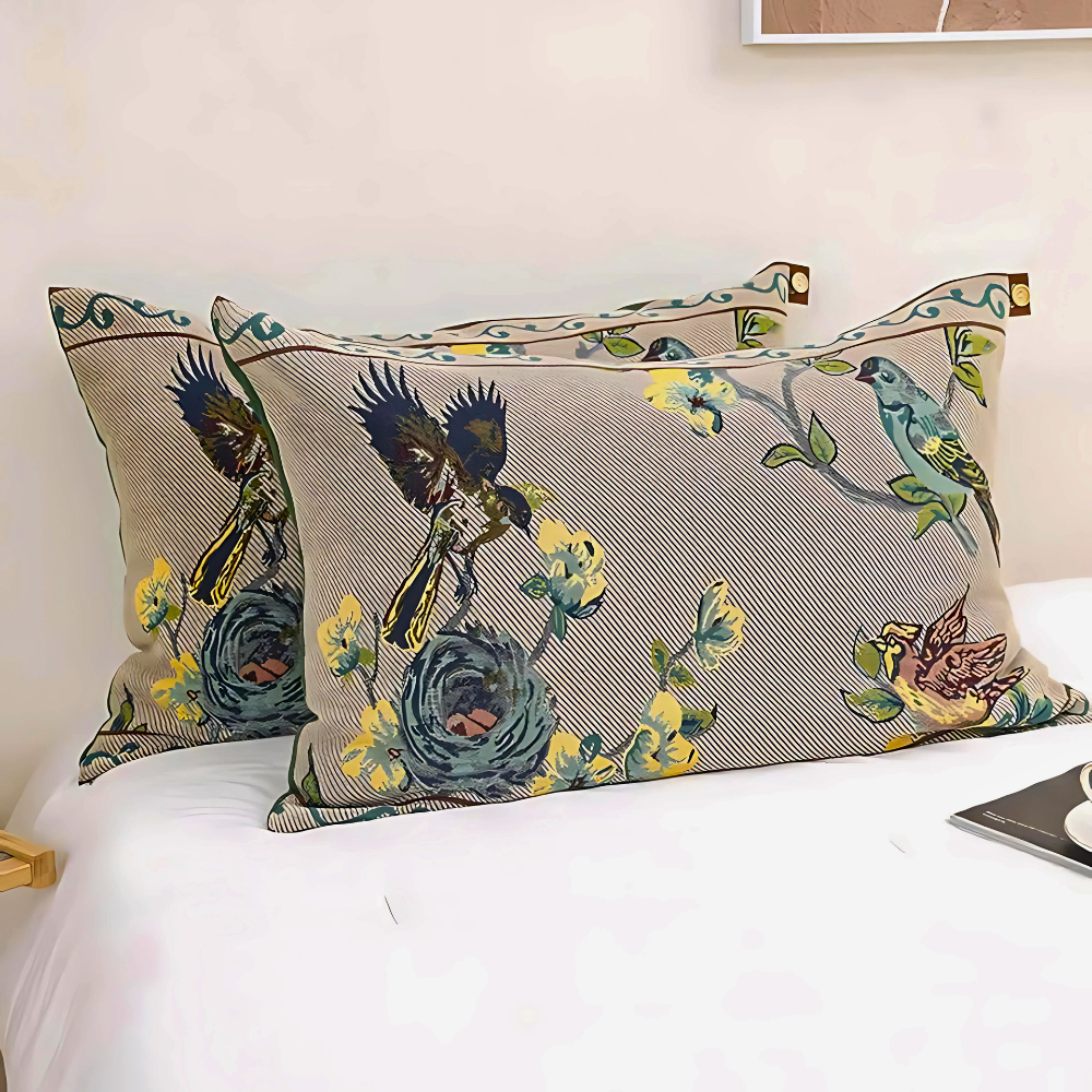 Rustic Farmhouse Cotton Pillow Covers (2 Pack) - Luxicro