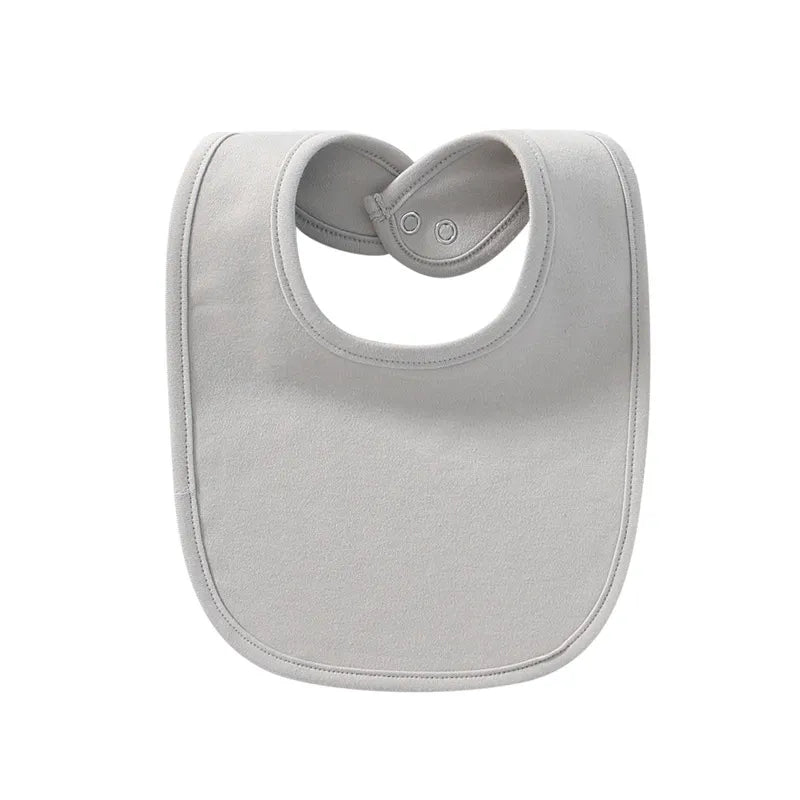 Gentle Baby Bib Soft Cotton Absorbent Snap Fastener