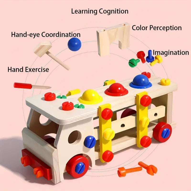 Colorful Children's Construction Vehicle Playset