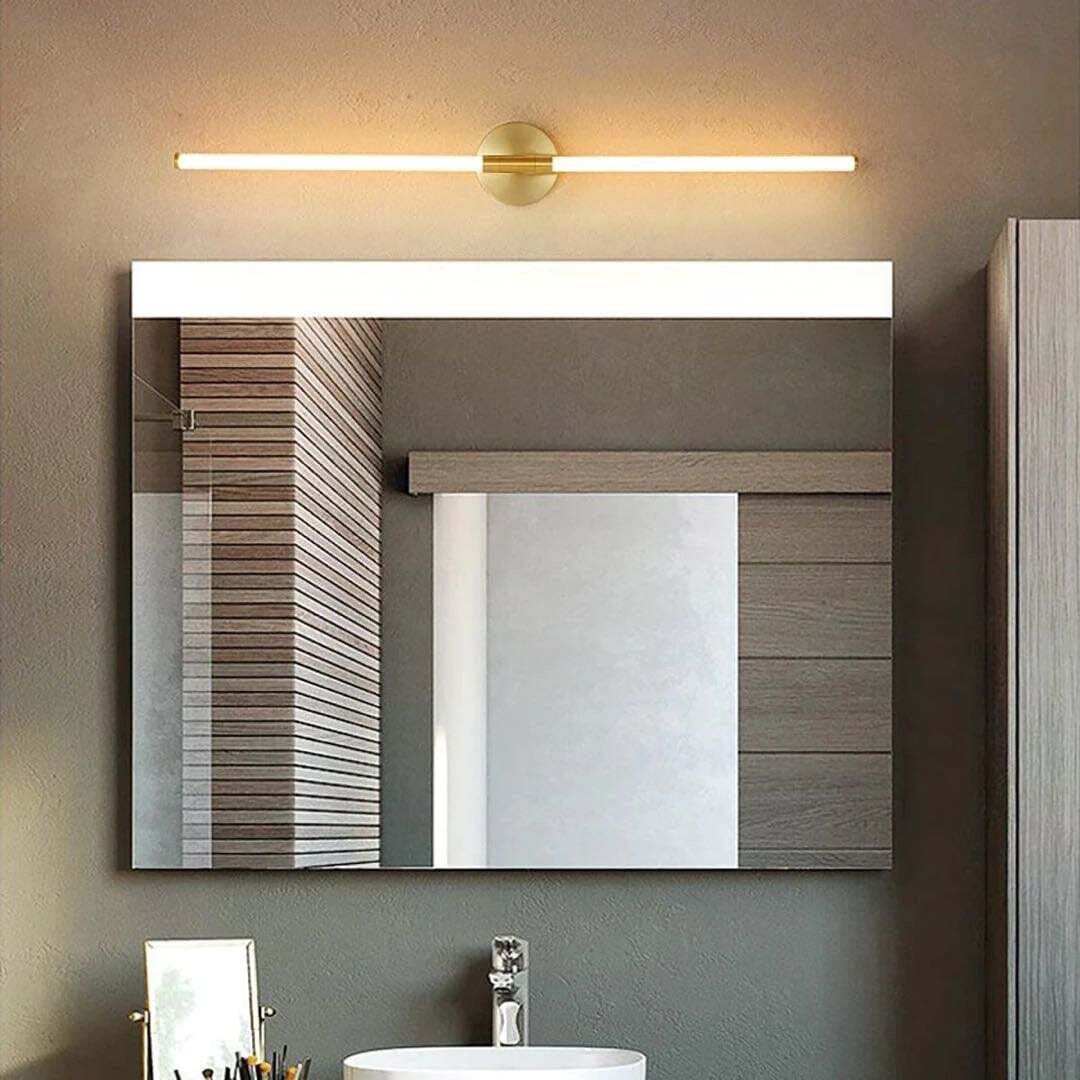 Bright Tube Wall Light with Clear Glass Shade