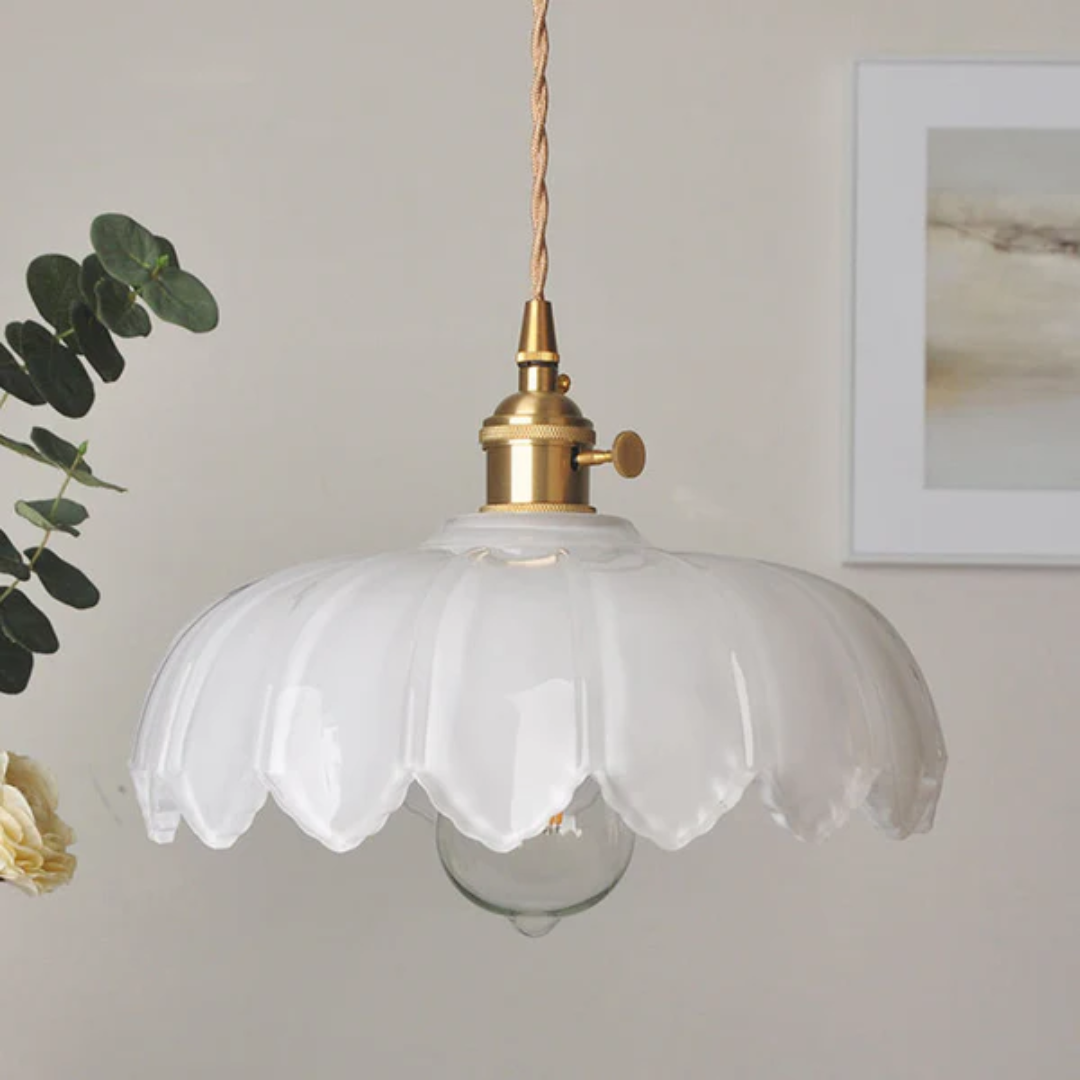 Traditional Hanging Glass Pendant Lamp