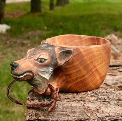 Unique Handcrafted Wood Coffee Mug